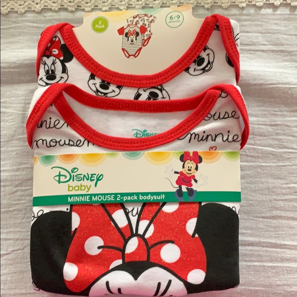 Disney 2 pack of Minnie Mouse onesies.
